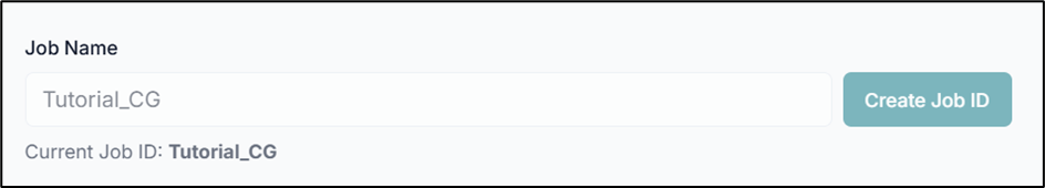 Create Job ID button