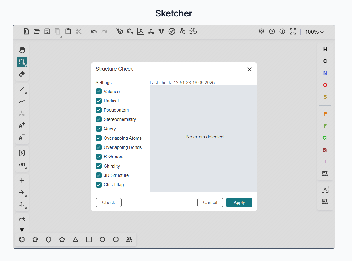 Structure check features